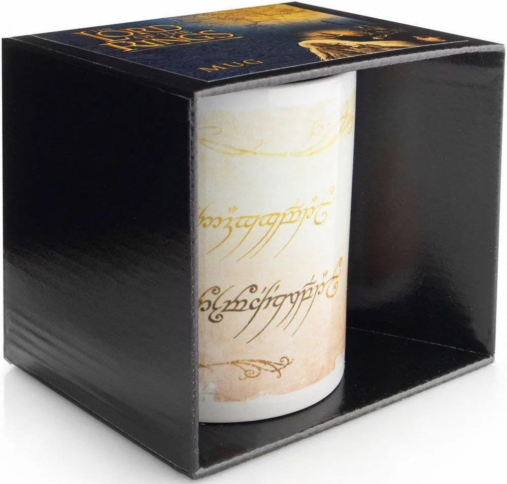 Official The Lord of the Rings Elvish Script Ceramic Coffee Mug – Middle-earth Gift Boxed RRP £10