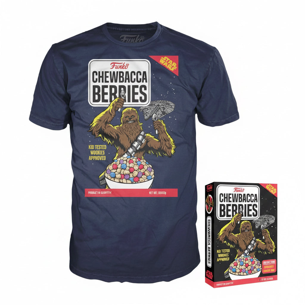 Funko Star Wars Chewbacca Berries T-Shirt in Collectible Cereal Box – Adult Small