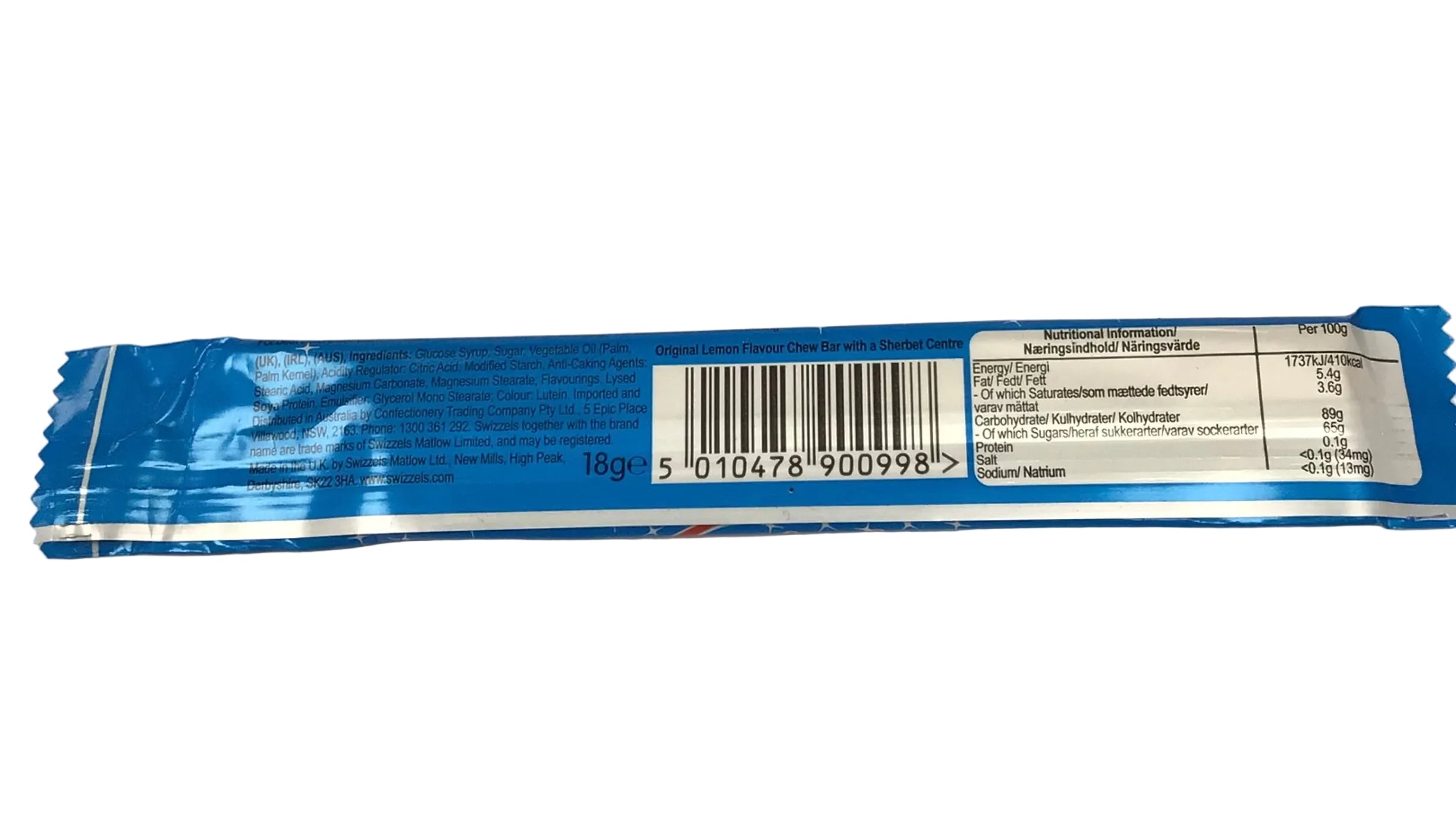 Swizzels Refreshers Original Lemon Flavour Chew Bar (18g)