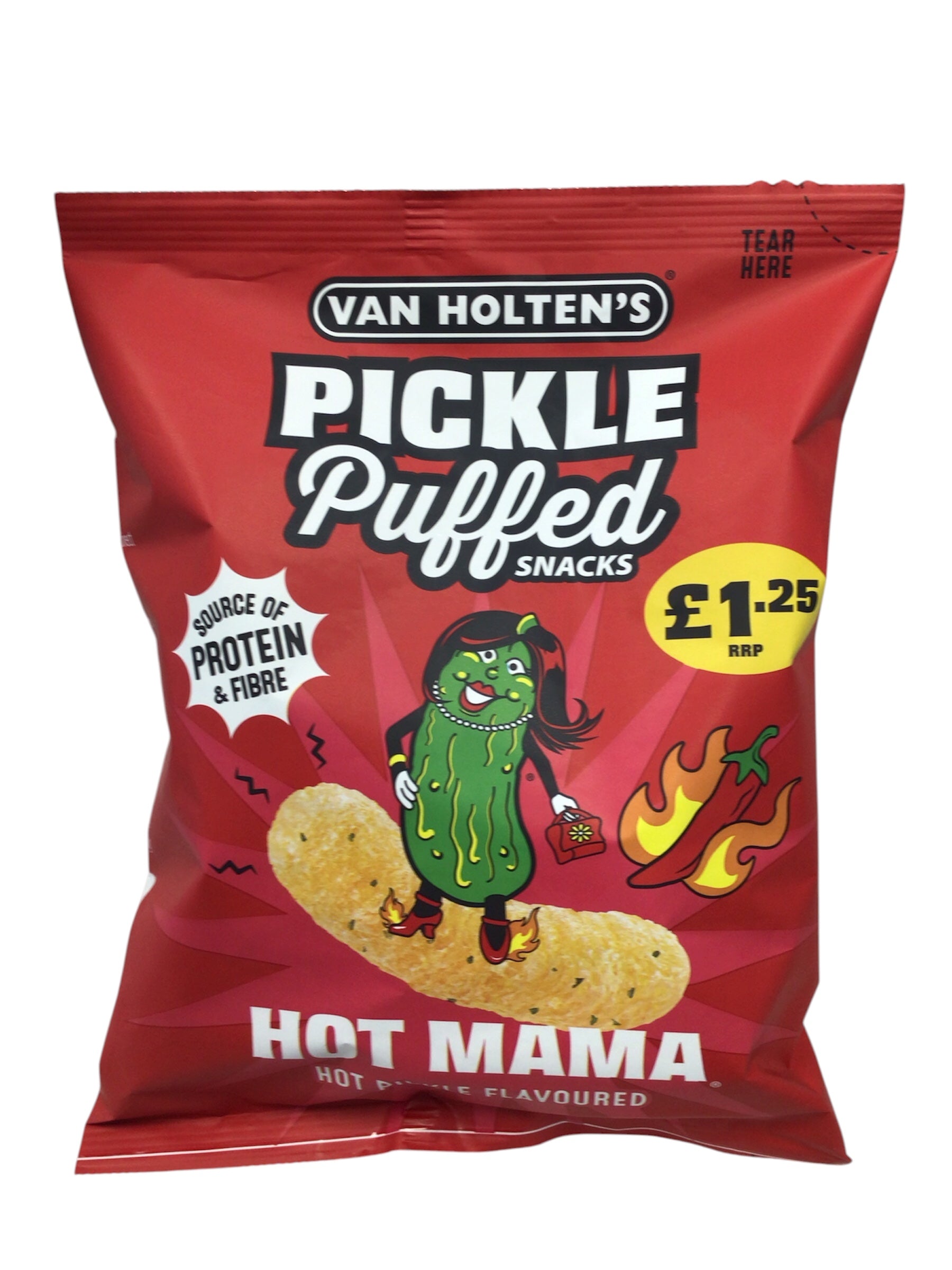Van Holten's Pickle Puffed Snacks – Hot Mama Hot Pickle Flavoured (£1.25 RRP PMP)