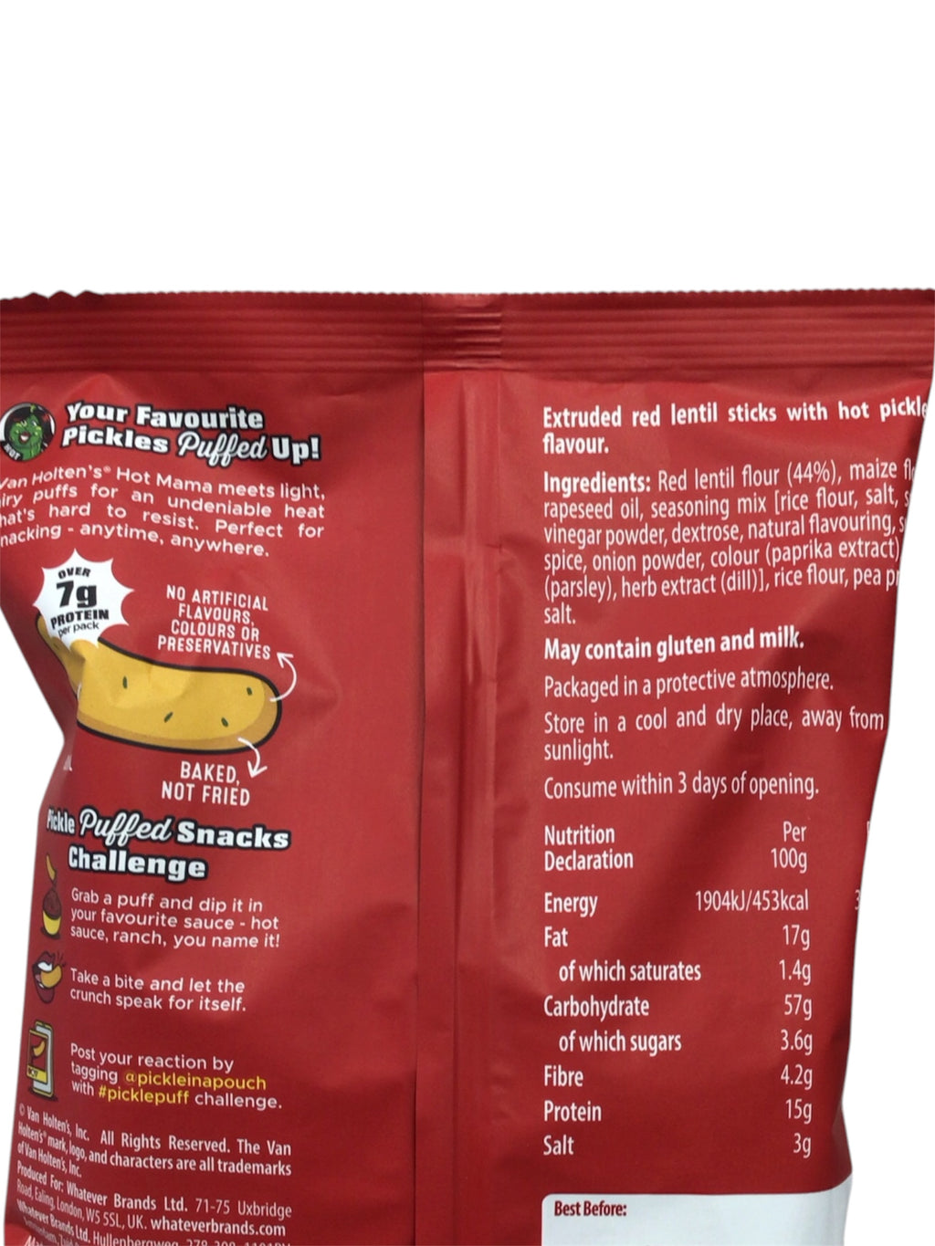 Van Holten's Pickle Puffed Snacks – Hot Mama Hot Pickle Flavoured (£1.25 RRP PMP)