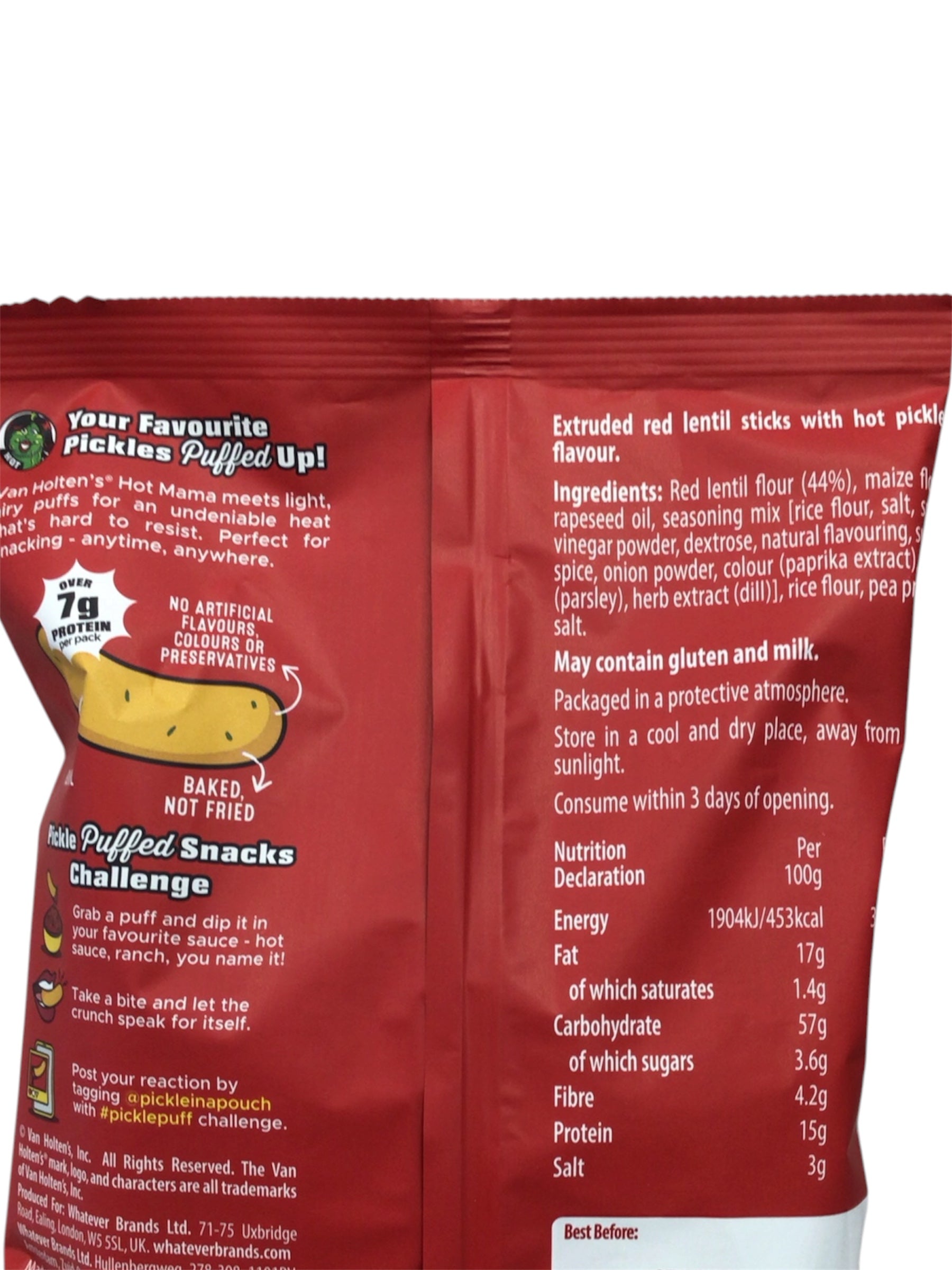 Van Holten's Pickle Puffed Snacks – Hot Mama Hot Pickle Flavoured (£1.25 RRP PMP)