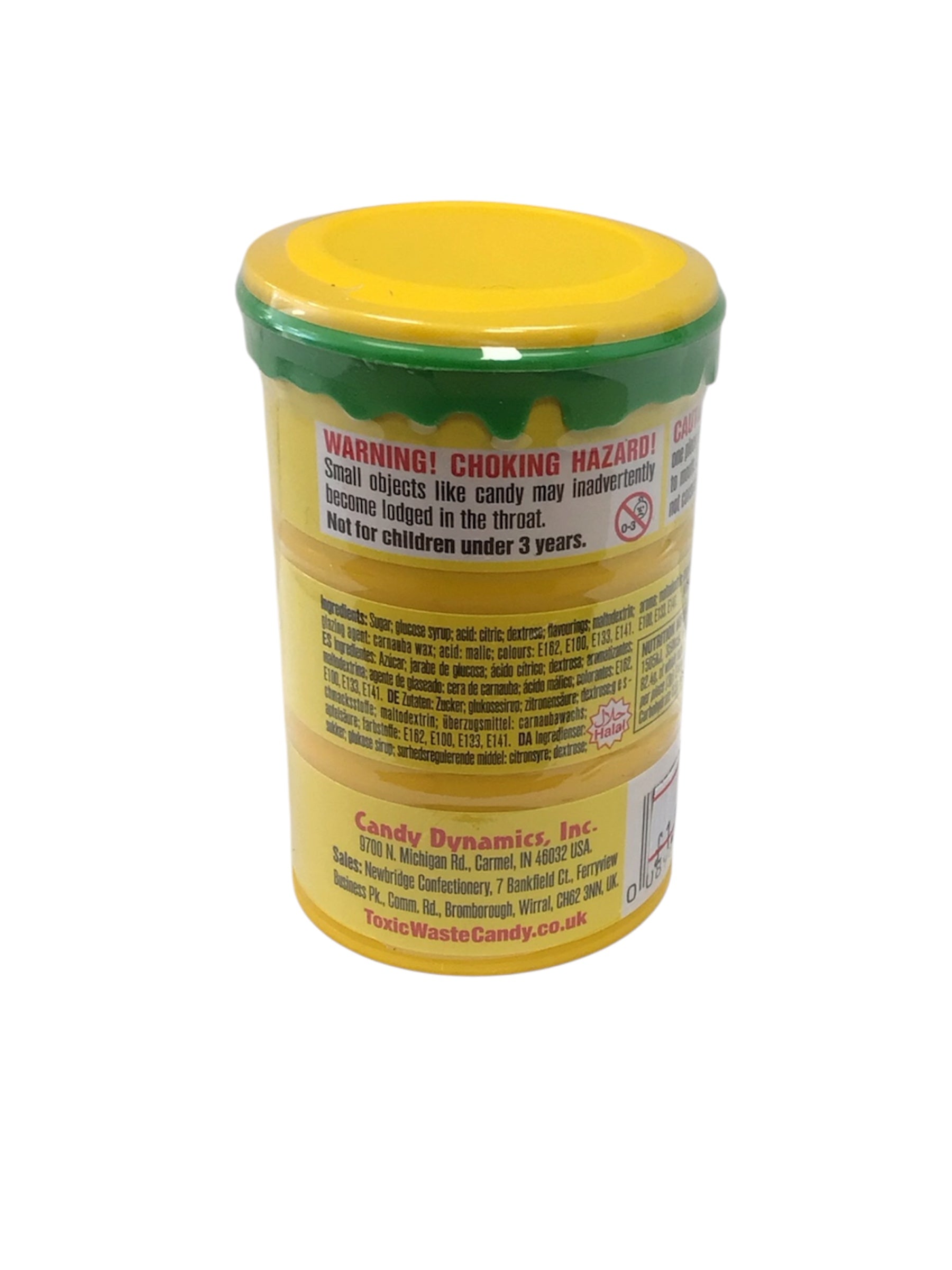 Toxic Waste Hazardously Sour Candy Drum 42g – Assorted Sour Boiled Sweets (Yellow)