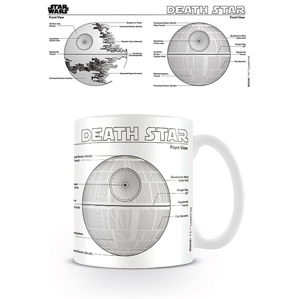 Star Wars Death Star Blueprint Ceramic Mug RRP £10