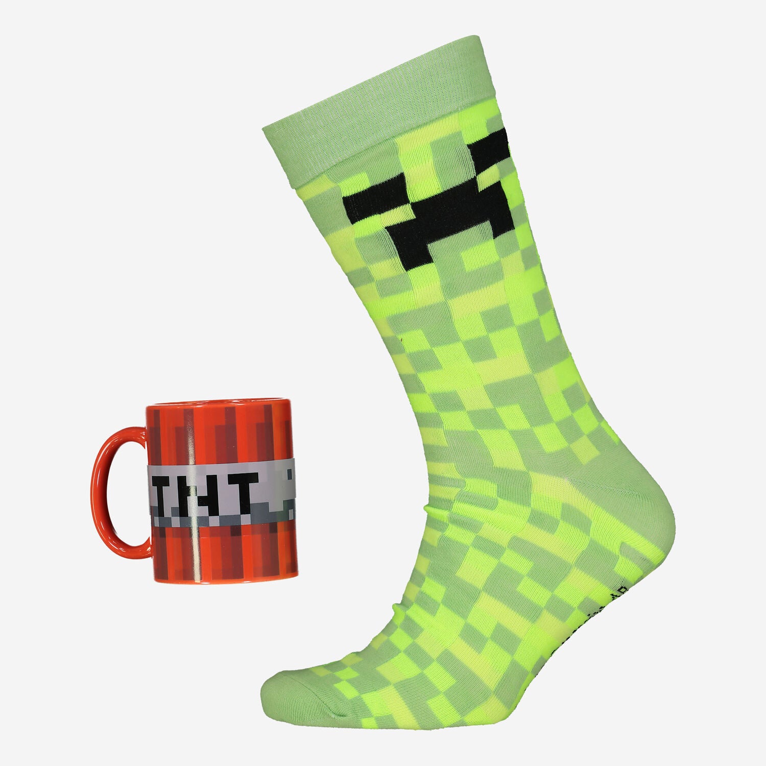 Minecraft Creeper & TNT Gift Set | Crew Socks & Mug RRP £12