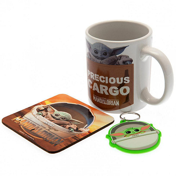 Star Wars: The Mandalorian "Precious Cargo" 3-Piece Mug, Keychain & Coaster Gift Set RRP £13