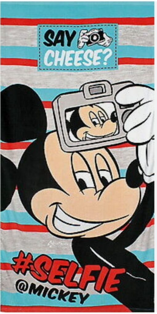 Mickey Mouse #Selfie Beach Towel
