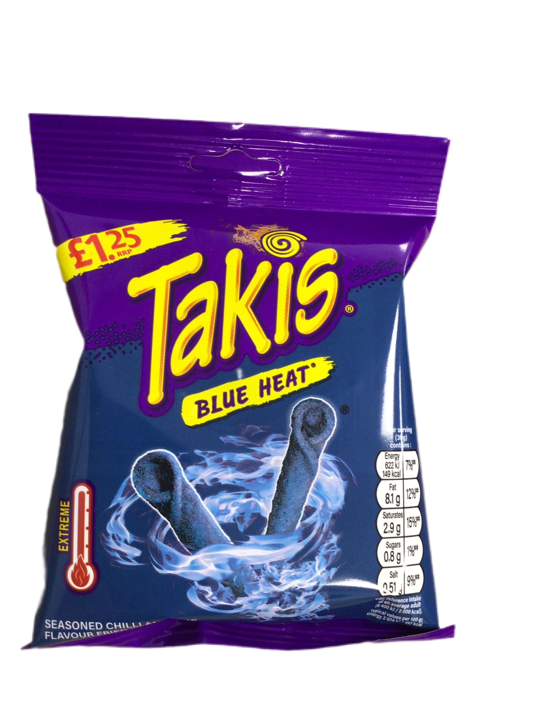 Takis Blue Heat Rolled Tortilla Chips | Extreme Spicy Snack